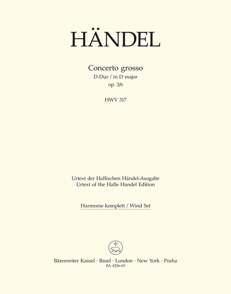 Concerto grosso D major, Op. 3/6 HWV 317