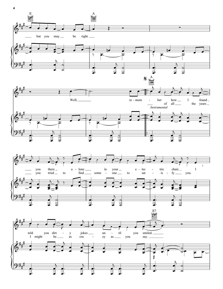 You May Be Right Piano, Vocal, Guitar scores gallery preview page 4