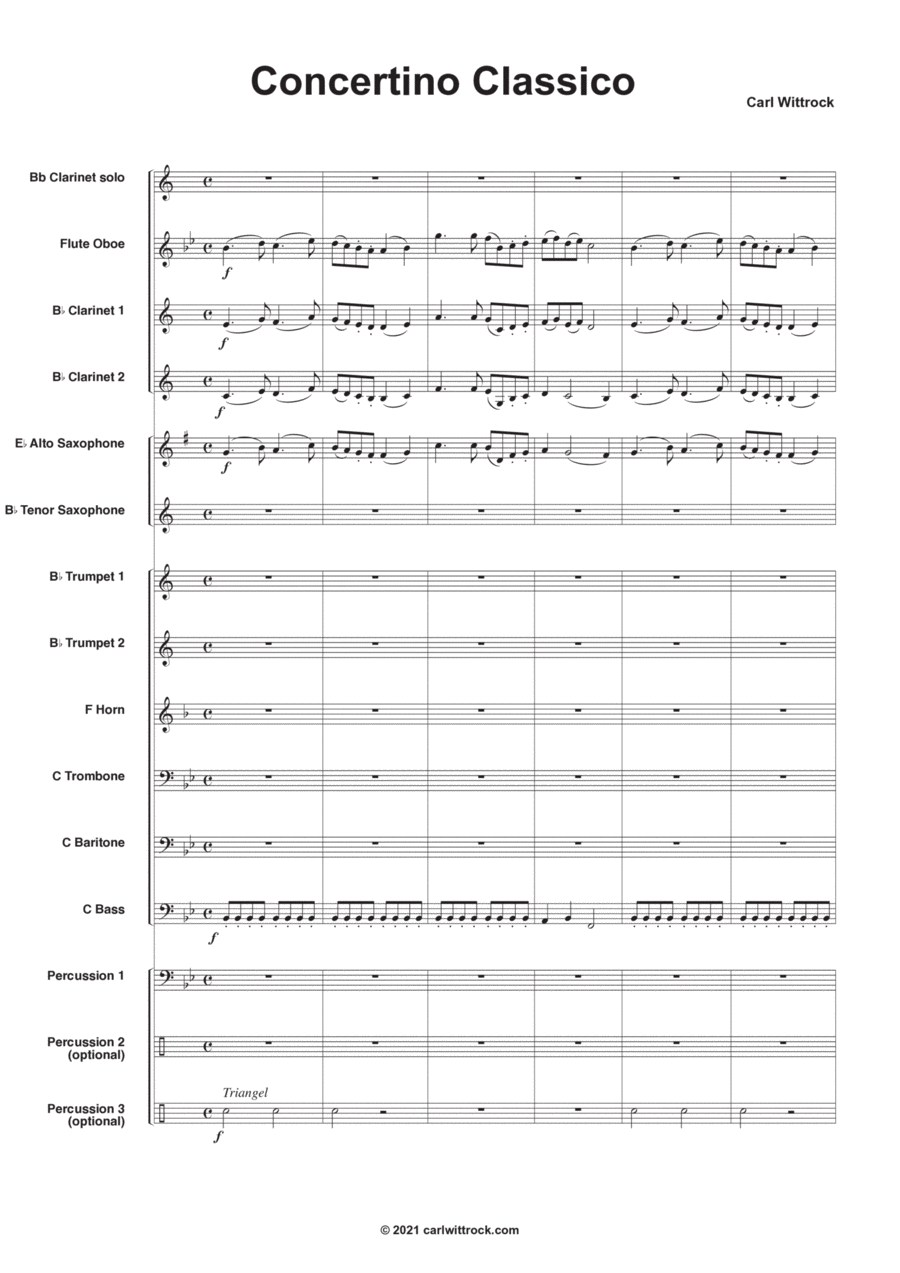 Concertino Classico Concert Band scores gallery preview page 1