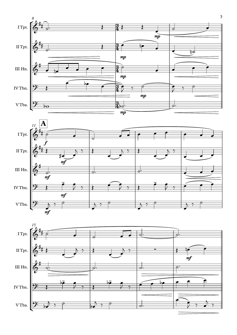 The Minimoys Overture Brass Quintet scores gallery preview page 4