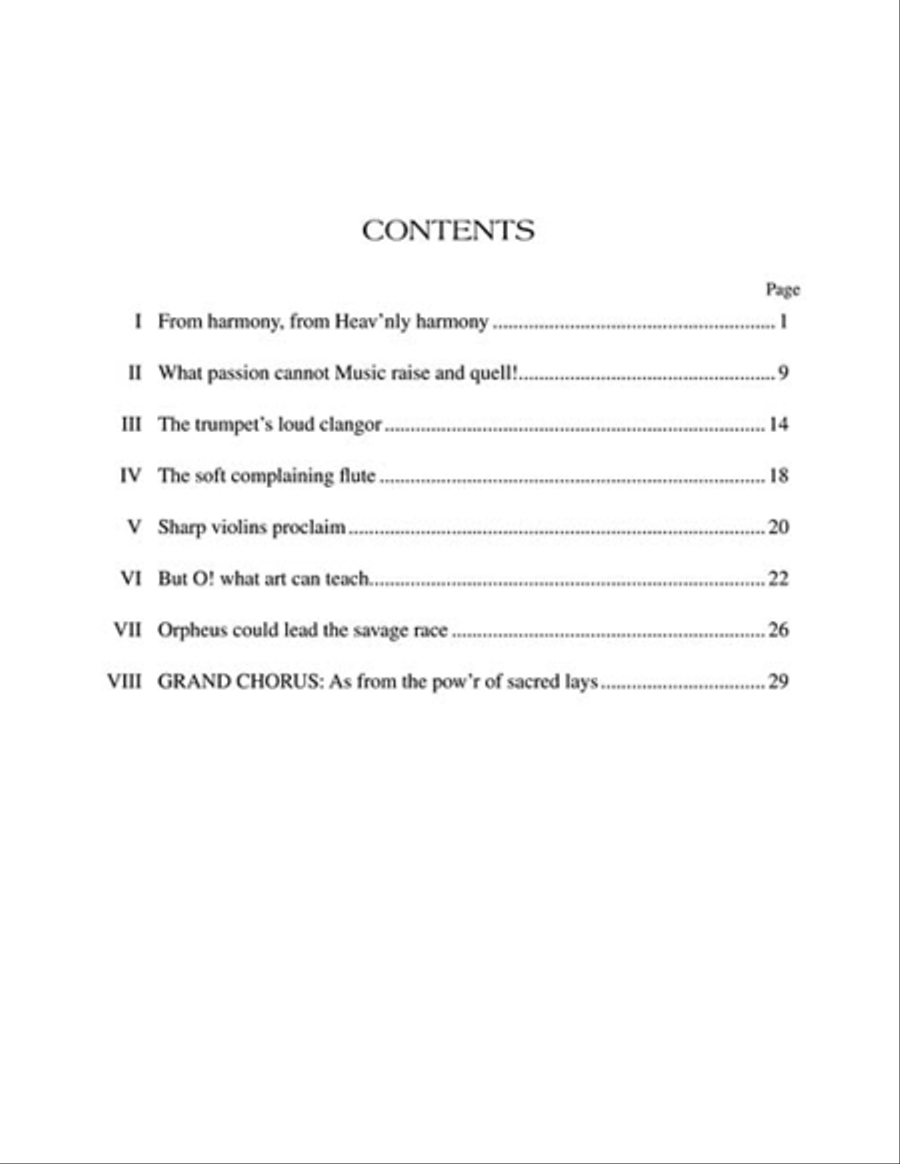 A Song for St. Cecilia's Day 4-Part scores gallery preview page 2
