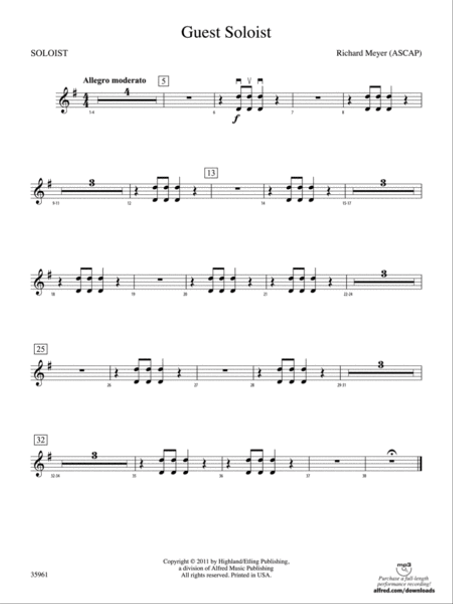 Guest Soloist: Solo String Orchestra scores gallery preview page 1
