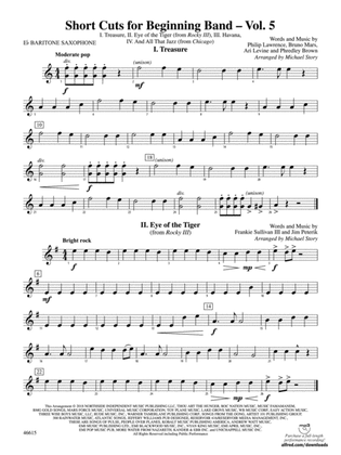 Short Cuts for Beginning Band -- Vol. 5: E-flat Baritone Saxophone
