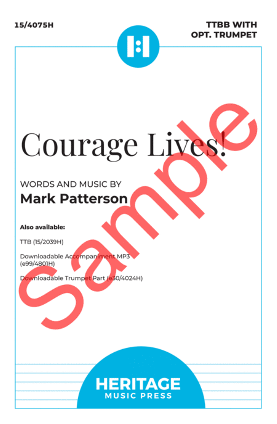 Courage Lives! TTBB scores gallery preview page 2