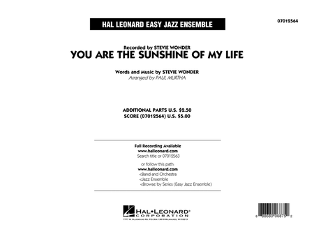 You Are the Sunshine of My Life - Conductor Score (Full Score)
