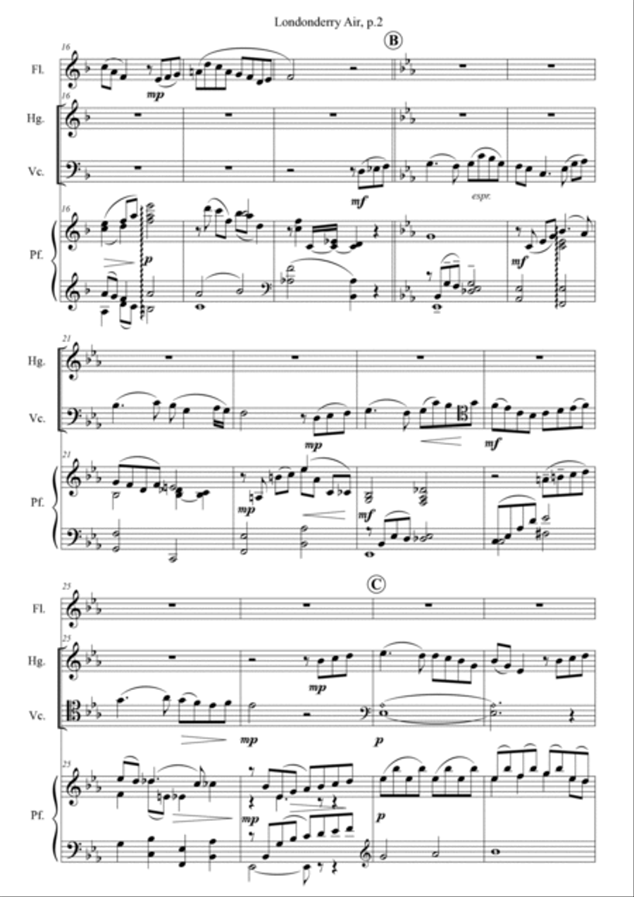 Londonderry Air Flute scores gallery preview page 4