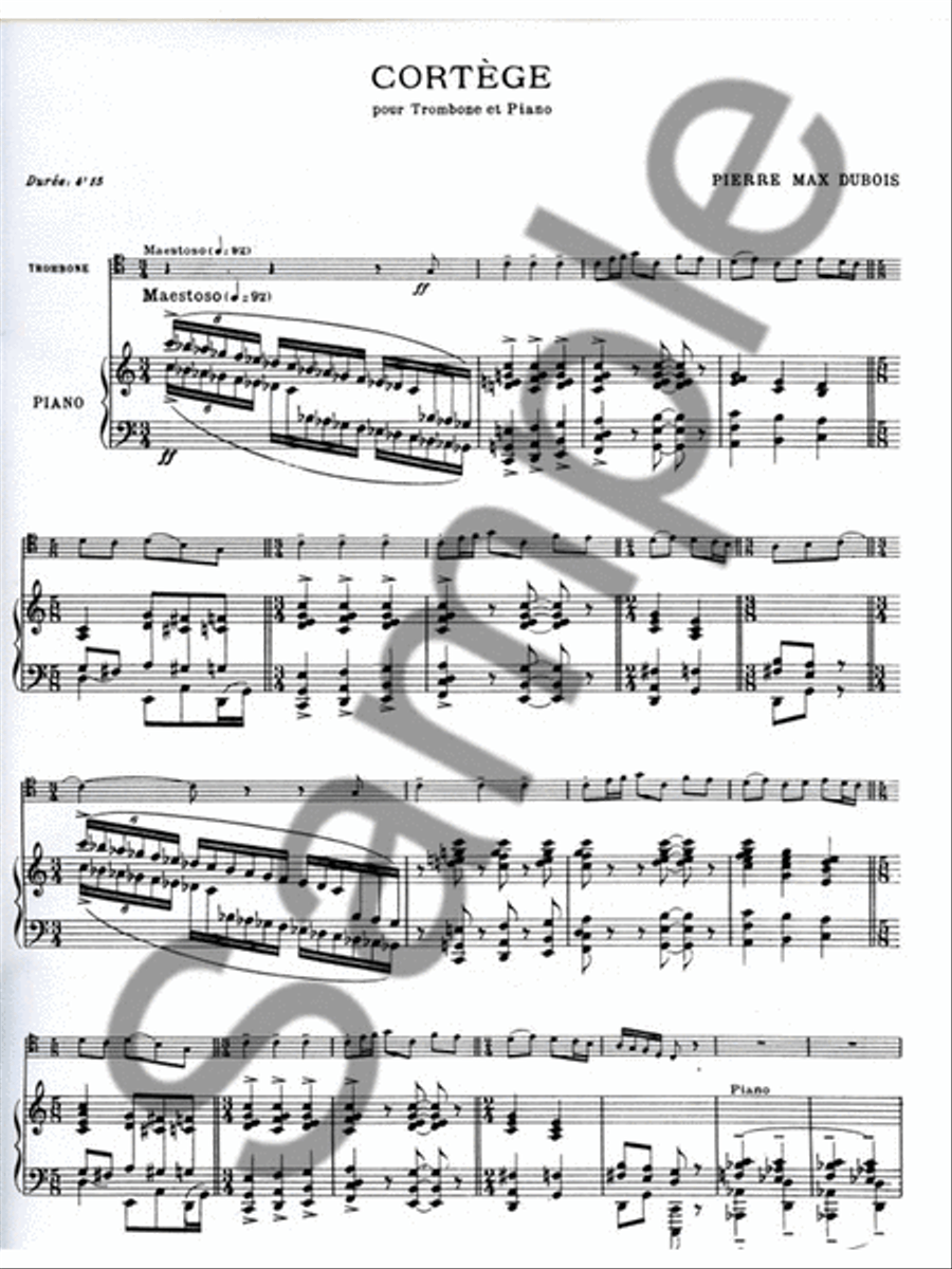Procession For Trombone And Piano Piano Accompaniment scores gallery preview page 2