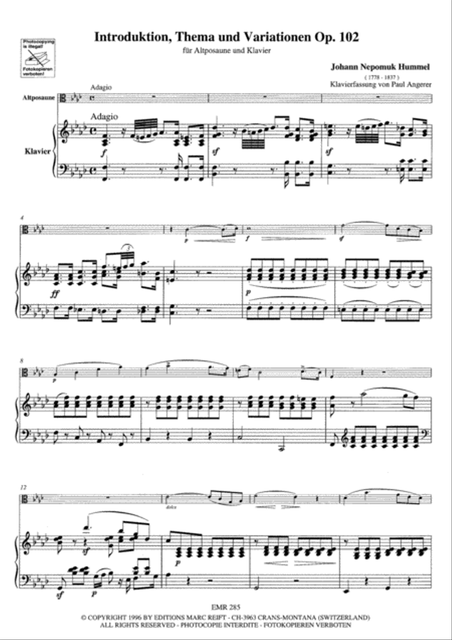 Introduction, Thema und Variationen Op. 102 Piano Accompaniment scores gallery preview page 3