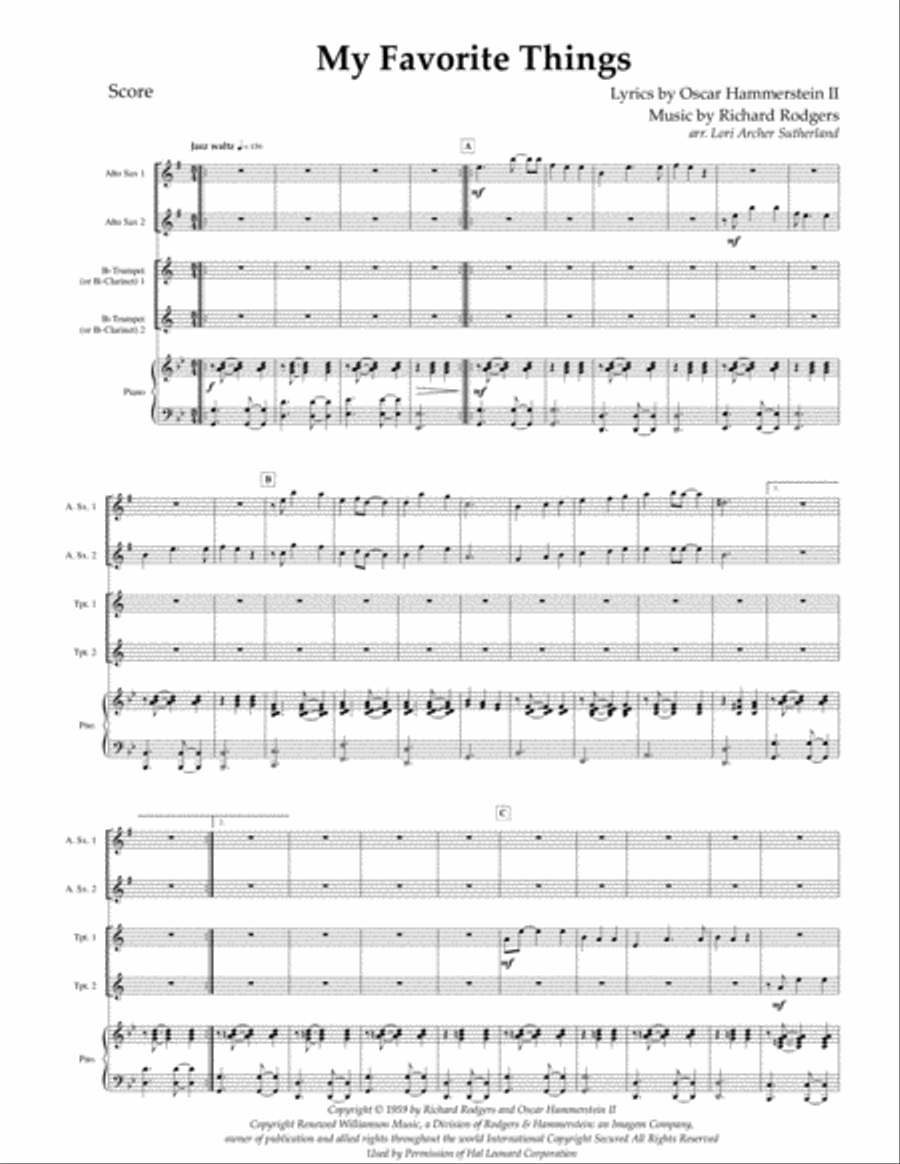 My Favorite Things My Favorite Things Jazz Ensemble scores gallery preview page 2