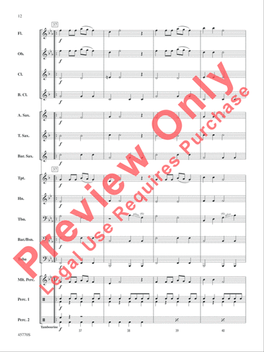 Game of Bones Concert Band scores gallery preview page 12