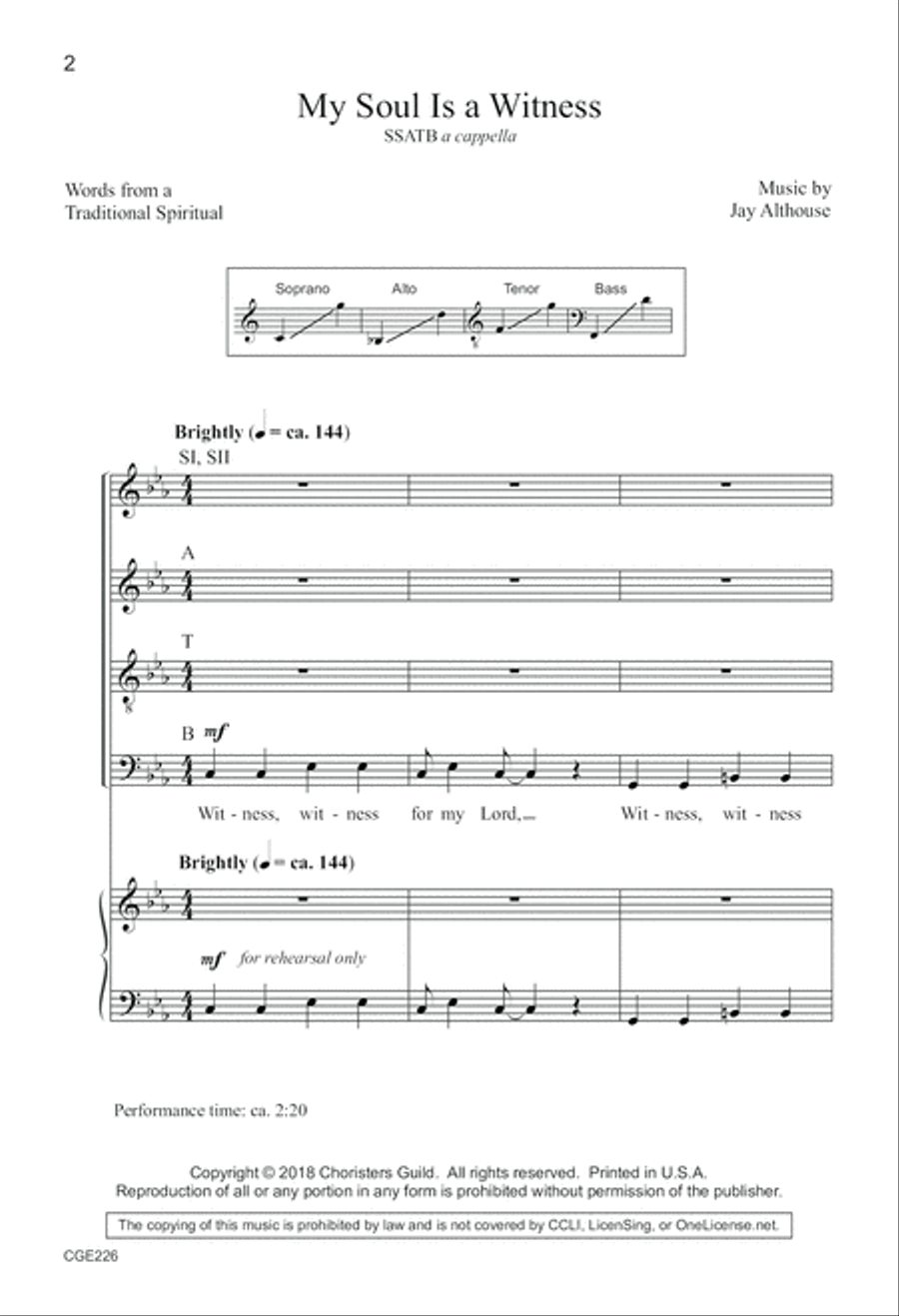 My Soul Is a Witness My Soul Is a Witness 4-Part scores gallery preview page 2