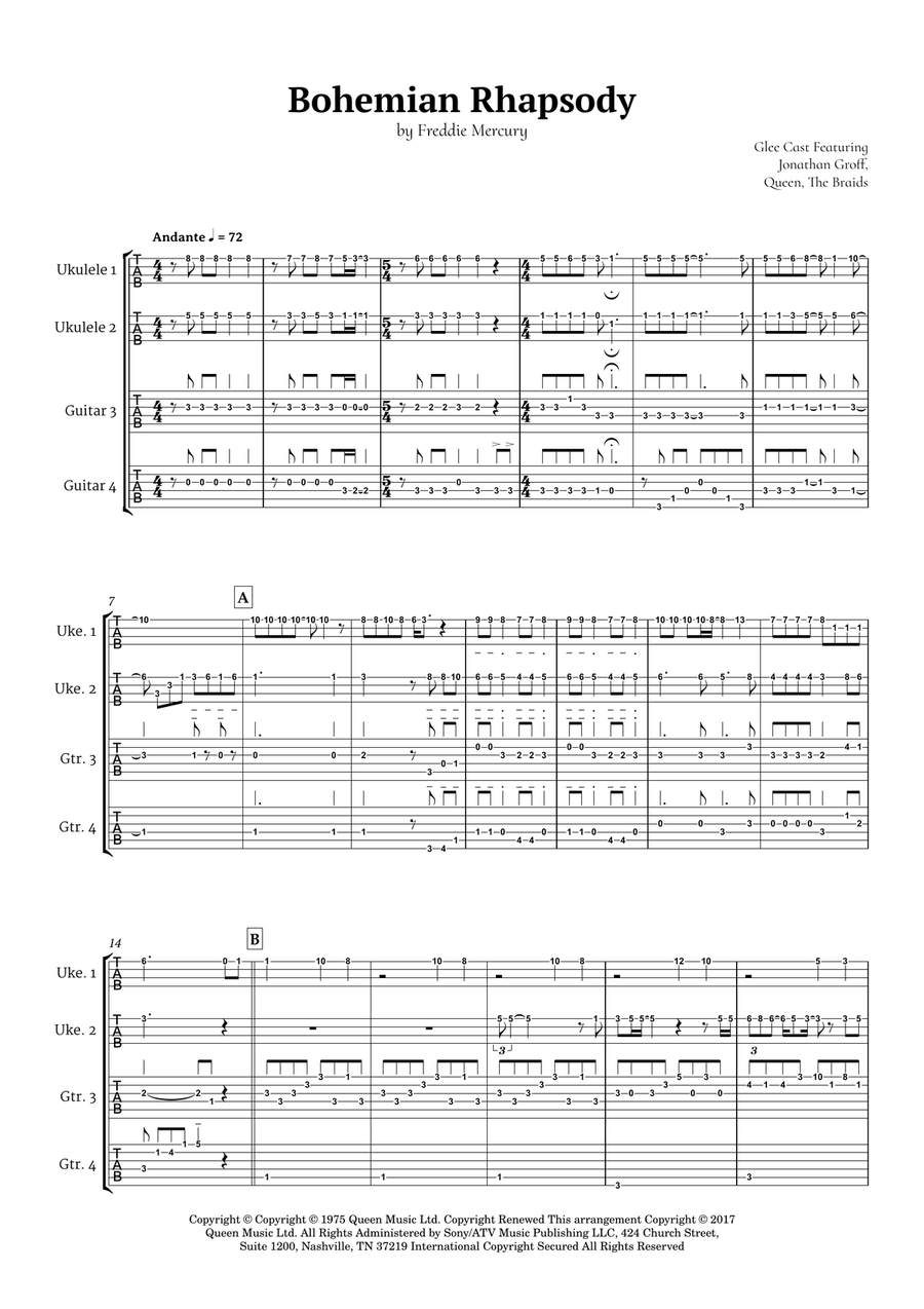 Bohemian Rhapsody Guitar scores gallery preview page 2
