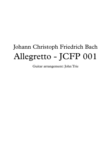 Allegretto - JCFP 001 - tab image number null