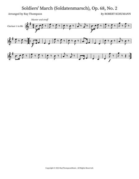 Soldiers' March (Soldatenmarsch), Op. 68, No. 2