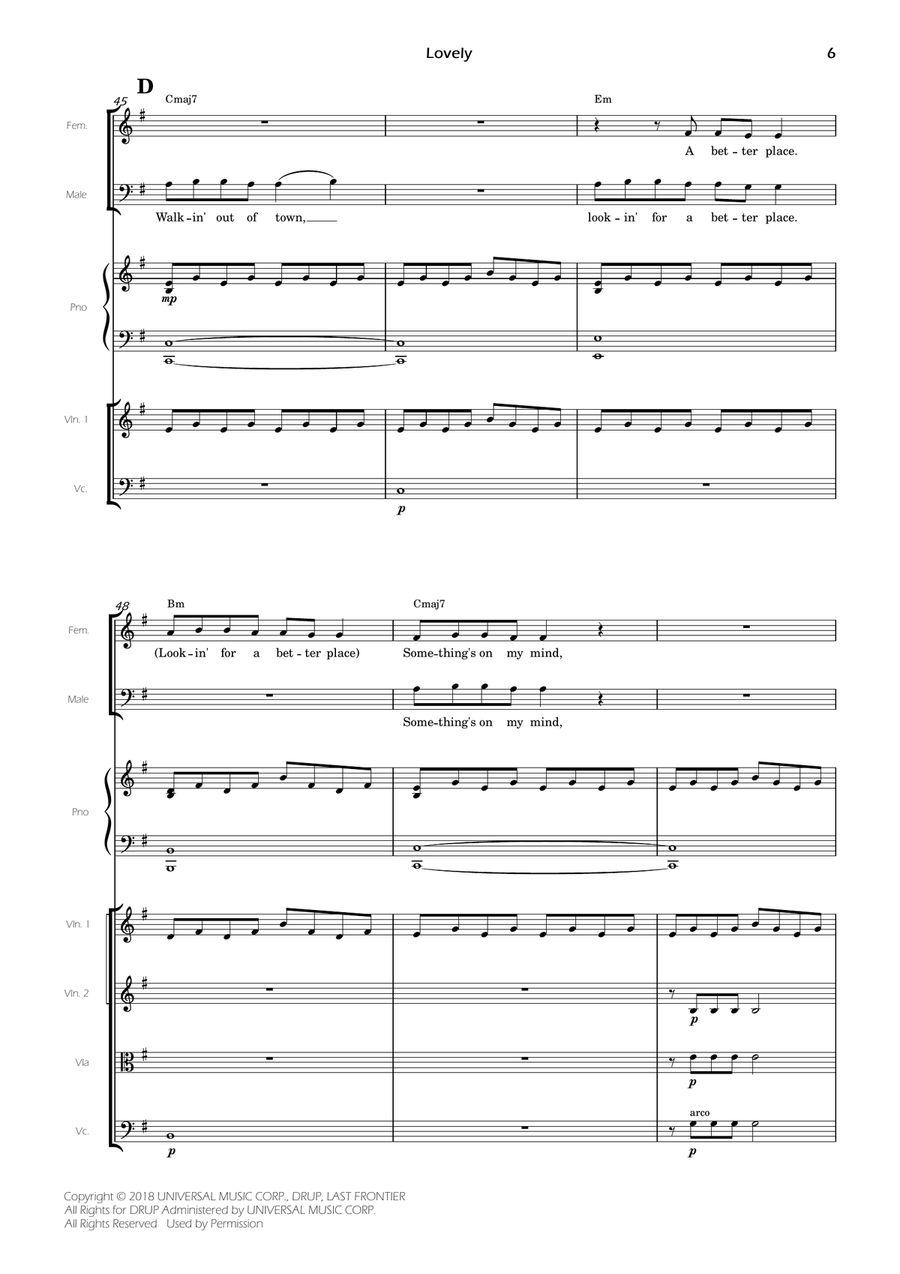 Lovely - Score Only Large Ensemble scores gallery preview page 6