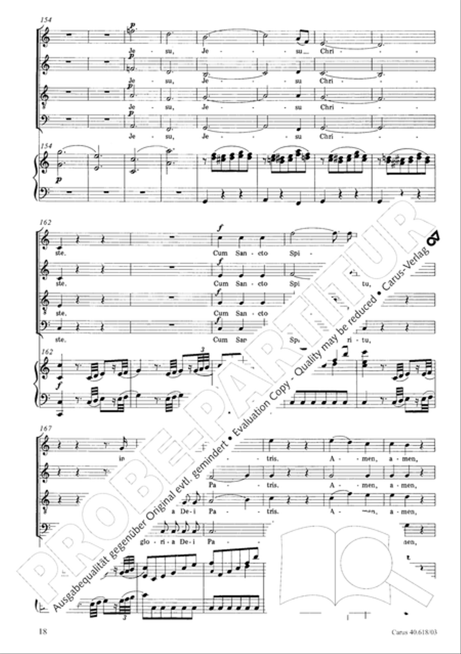 Mass in C (Missa in C) 4-Part scores gallery preview page 19