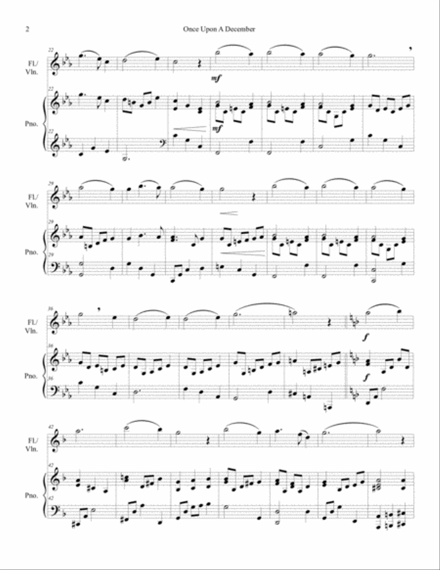 Once Upon A December from the Twentieth Century Fox Motion Picture ANASTASIA Flute scores gallery preview page 4
