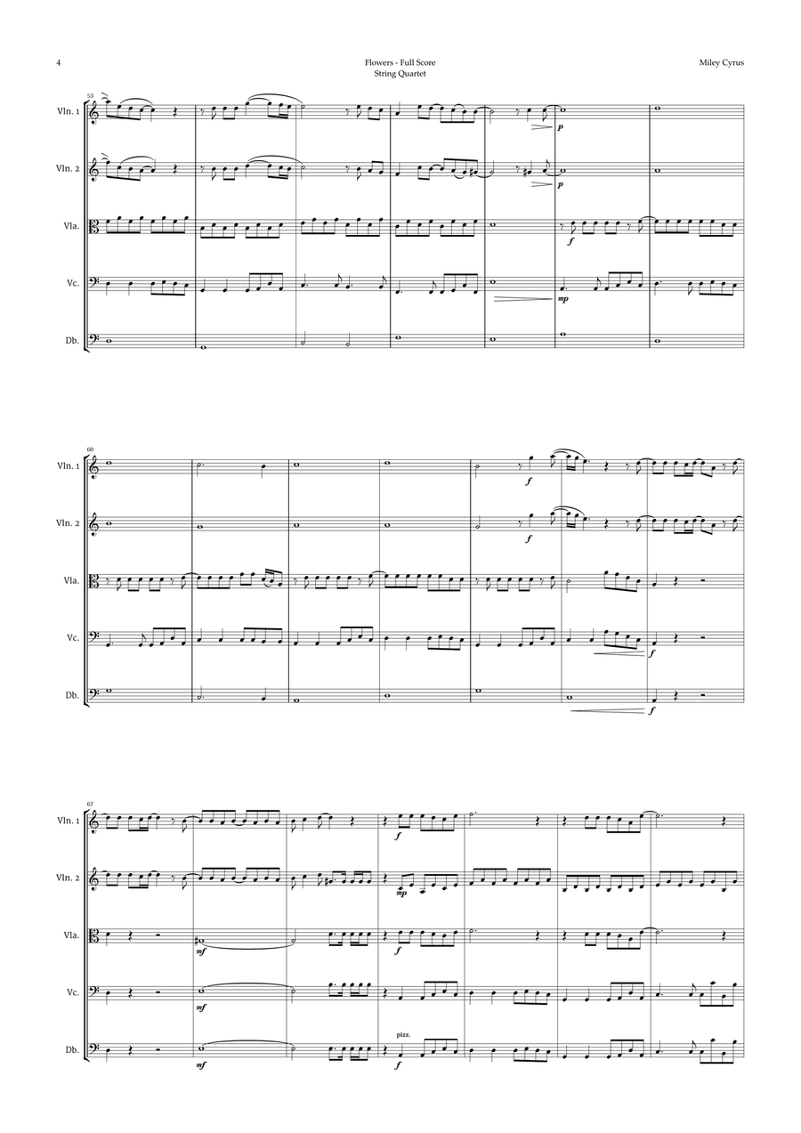 Flowers String Quintet scores gallery preview page 4