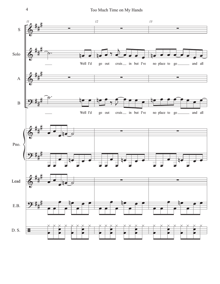 Too Much Time On My Hands 3-Part scores gallery preview page 4