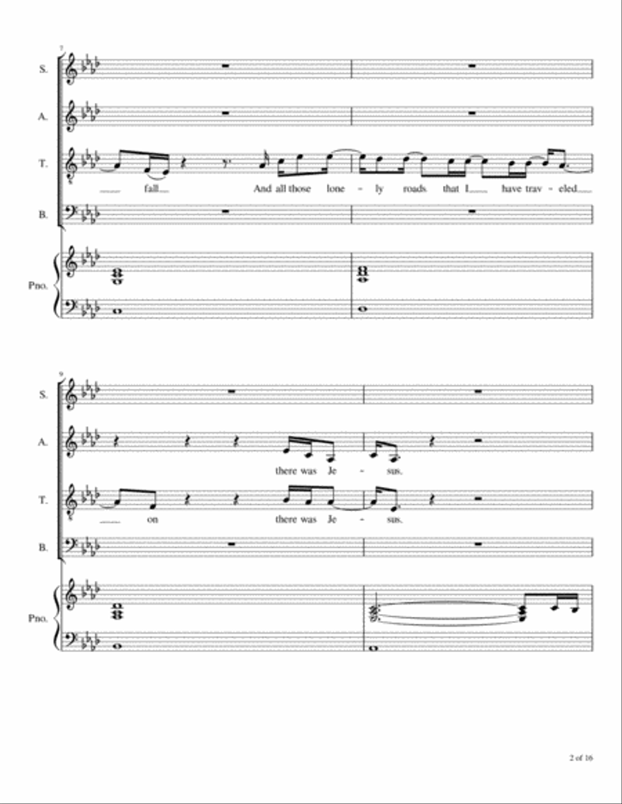 There Was Jesus There Was Jesus 4-Part scores gallery preview page 3