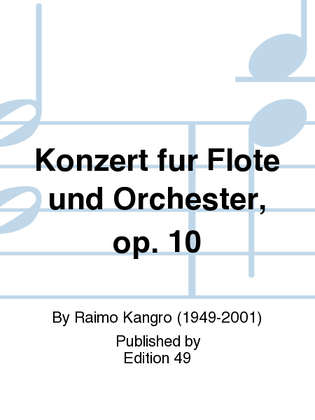 Book cover for Konzert fur Flote und Orchester, op. 10