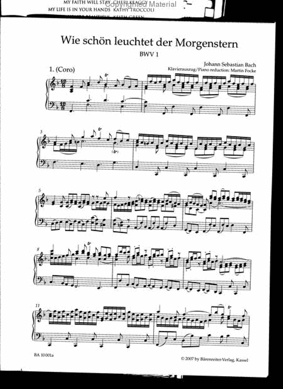 Wie schon leuchtet der Morgenstern BWV 1 4-Part scores gallery preview page 5