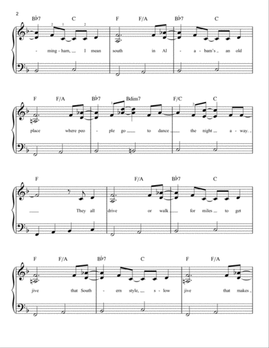 Tuxedo Junction Easy Piano scores gallery preview page 2