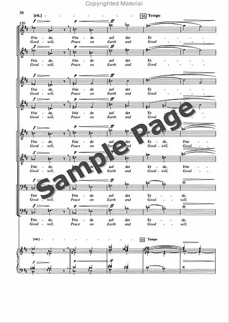 Friede auf Erden, Op. 13 Divisi scores gallery preview page 31