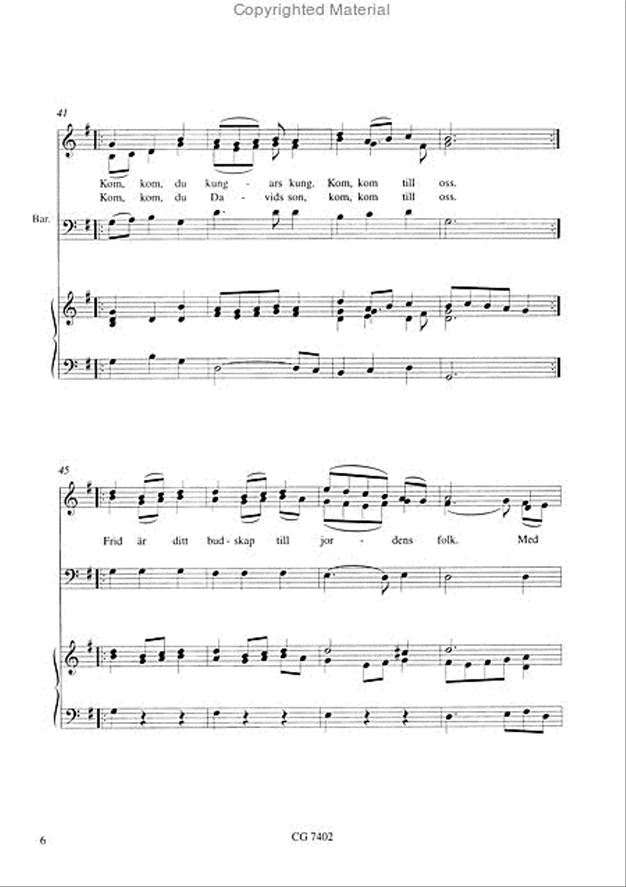 Kom, kom du kungars kung Kom, kom du kungars kung 3-Part scores gallery preview page 3