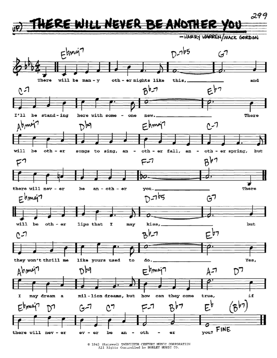 There Will Never Be Another You Voice scores gallery preview page 1