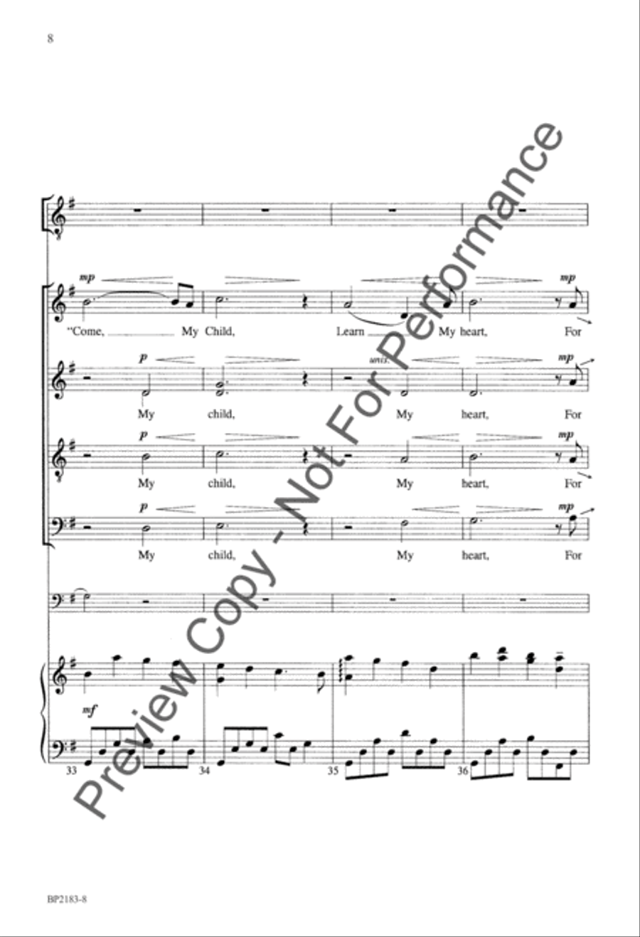 Come to Me 4-Part scores gallery preview page 9