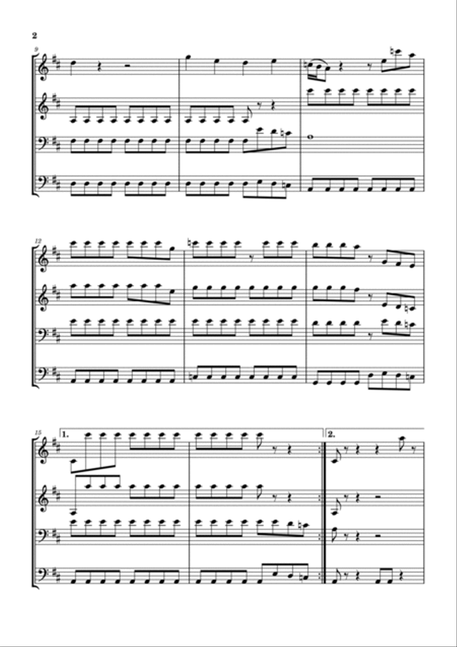 Don't Bring Me Down Brass Ensemble scores gallery preview page 3