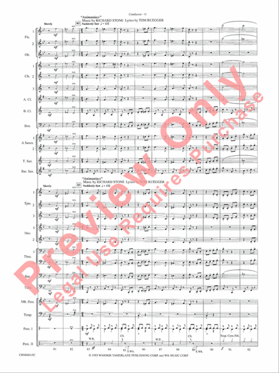 Cartoon Carnival Concert Band scores gallery preview page 14