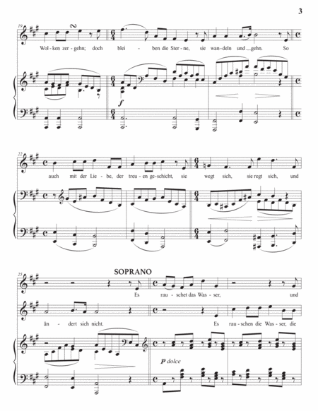 BRAHMS: Es rauschet das Wasser, Op. 28 no. 3 (transposed to A major)