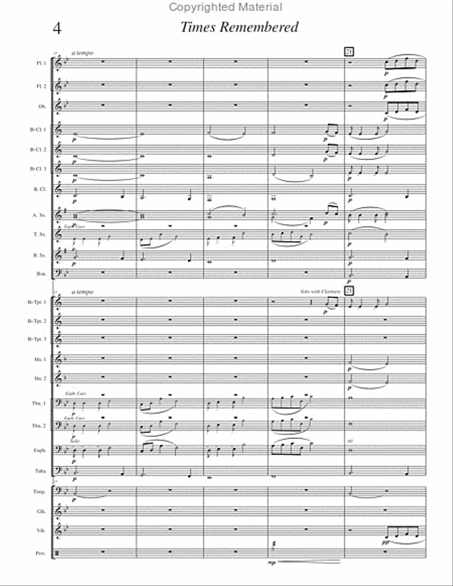 Times Remembered Times Remembered Concert Band scores gallery preview page 7