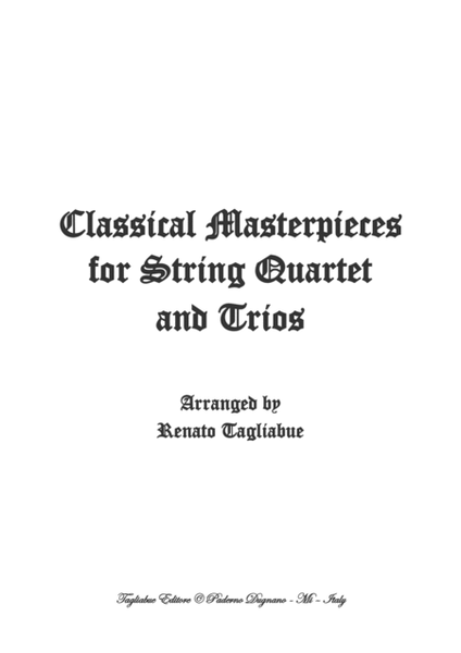 CLASSICAL MASTERPIECES FOR STRING QUARTET AND TRIOS - Look inside image number null