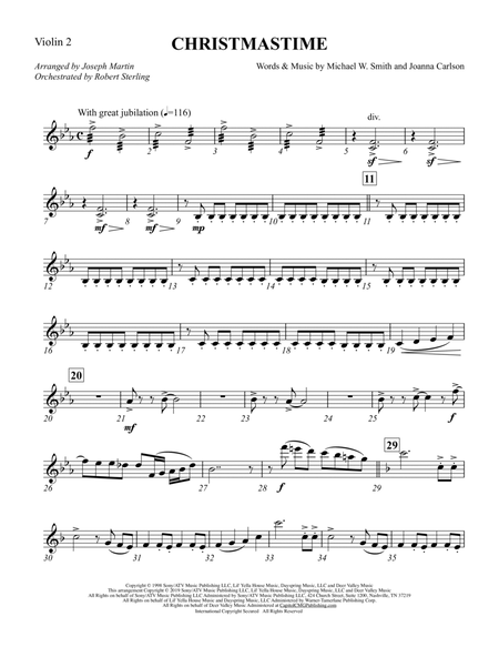 Christmastime (arr. Joseph M. Martin) - Violin 2