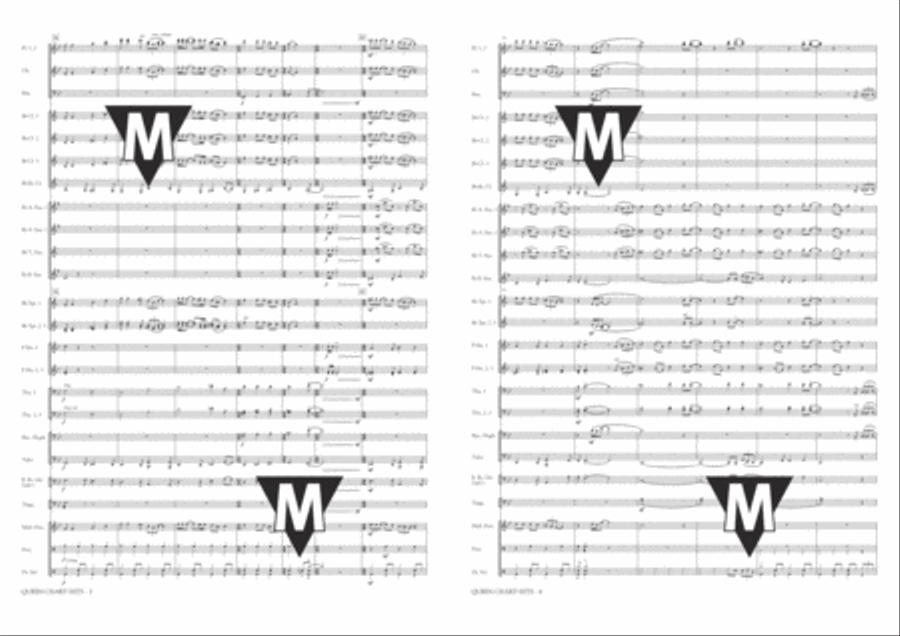 Queen Chart Hits Concert Band scores gallery preview page 3