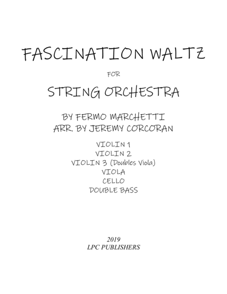 Fascination Waltz for String Orchestra image number null