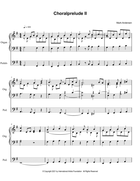 Choralprelude II for Organ