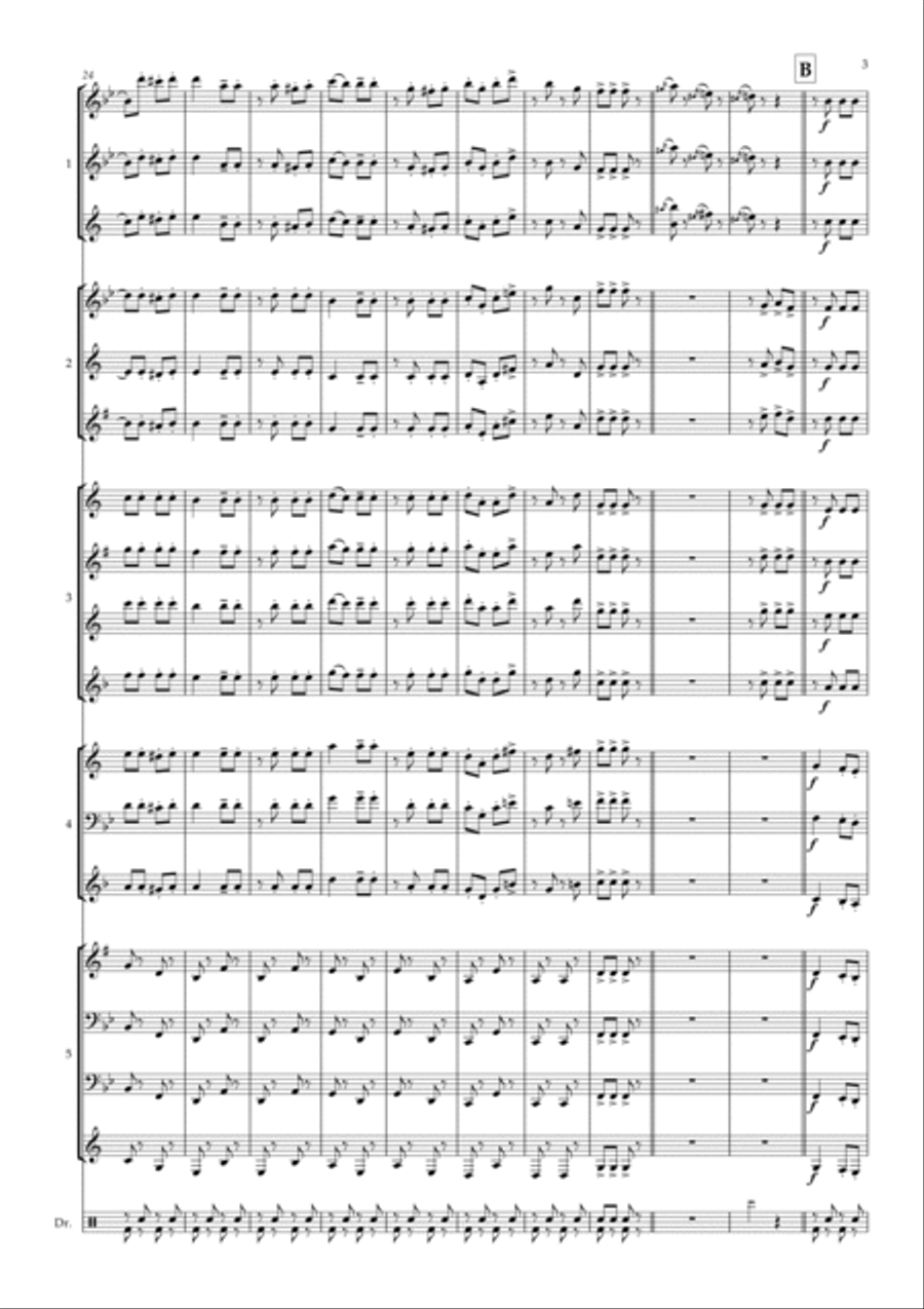 Wallace And Gromit Theme Concert Band scores gallery preview page 3