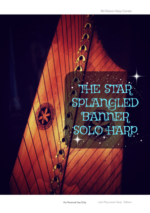 Book cover for The Star Spangled - beginner to intermediate & 34 String Harp | McTelenn Harp Center