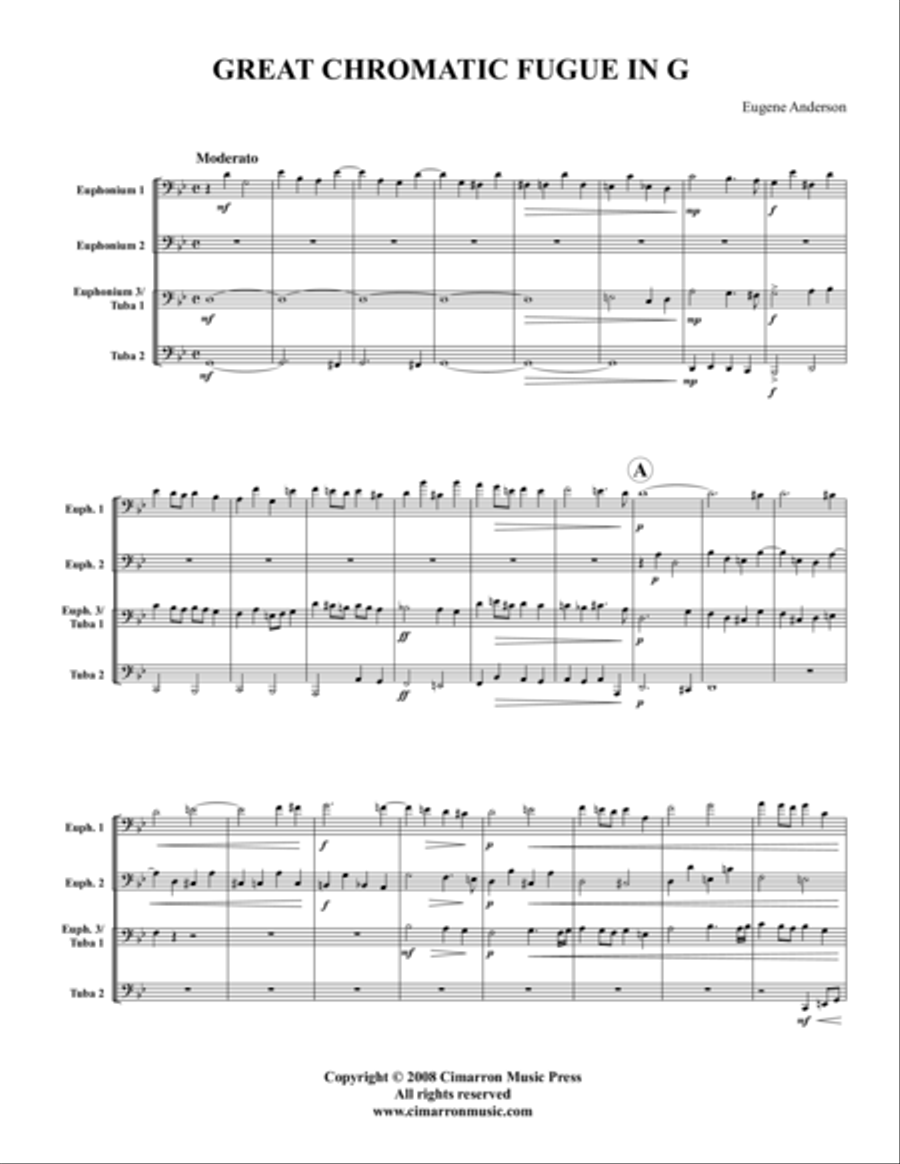 Great Chromatic Fugue EETT scores gallery preview page 1