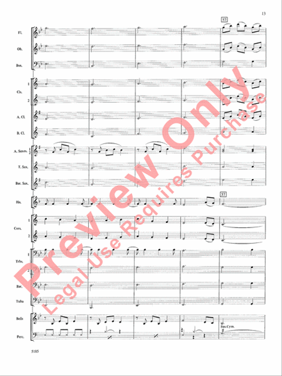 A Christmas Canon Concert Band scores gallery preview page 14