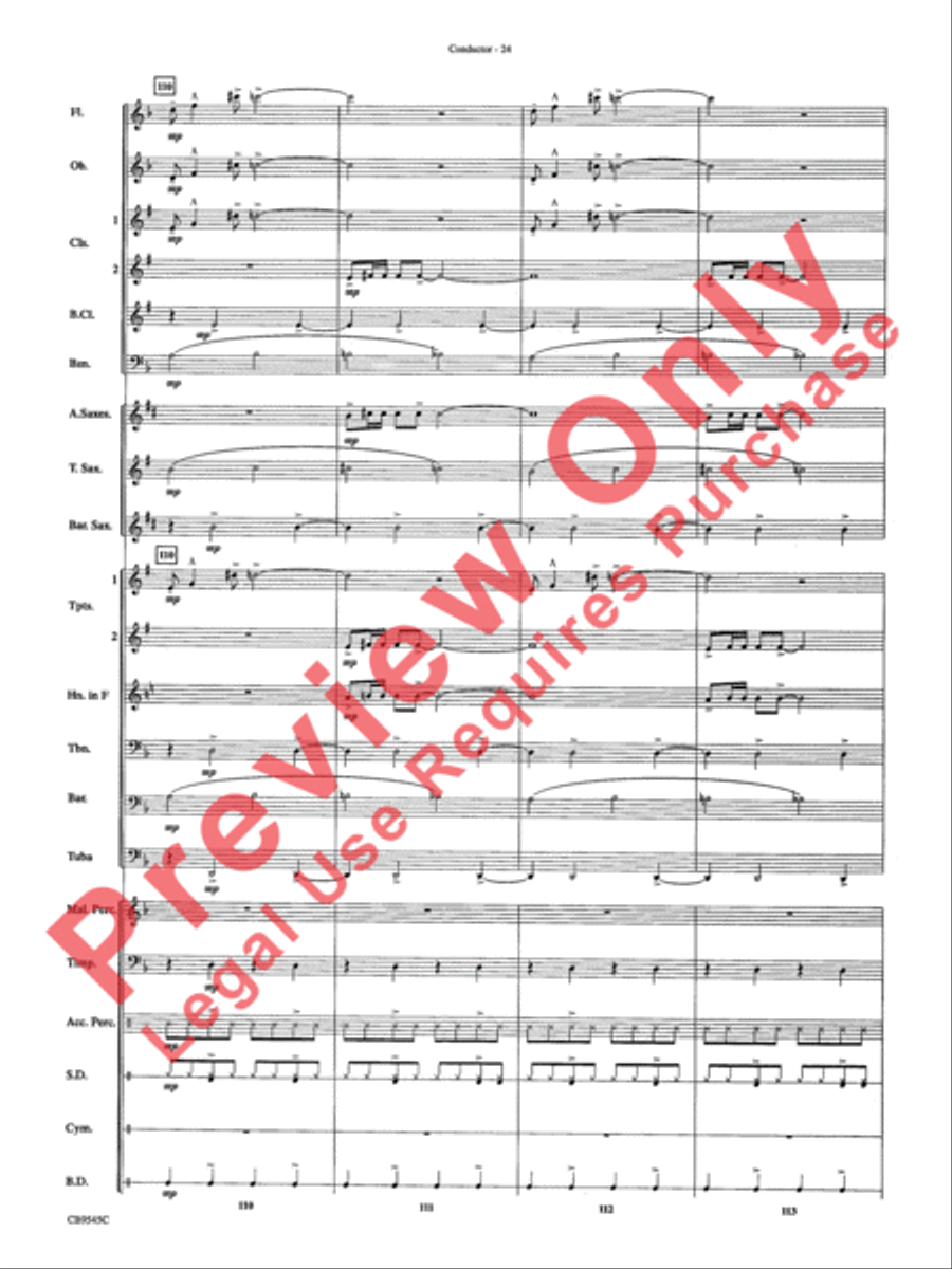 James Bond Returns Concert Band scores gallery preview page 27