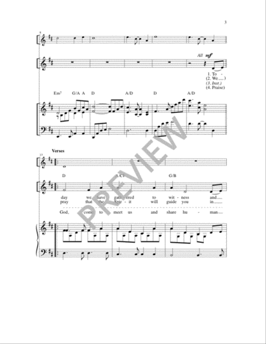 Today and Tomorrow Today and Tomorrow Unison Choir scores gallery preview page 3