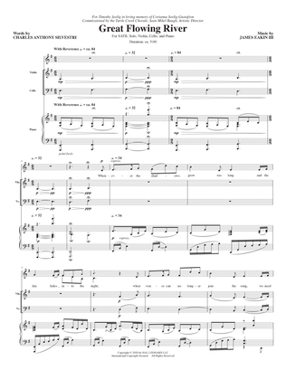 Book cover for Great Flowing River (for SATB) - Full Score