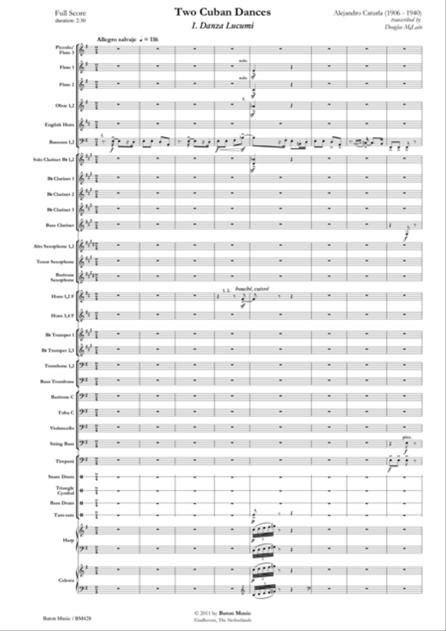 Two Cuban Dances Concert Band scores gallery preview page 2