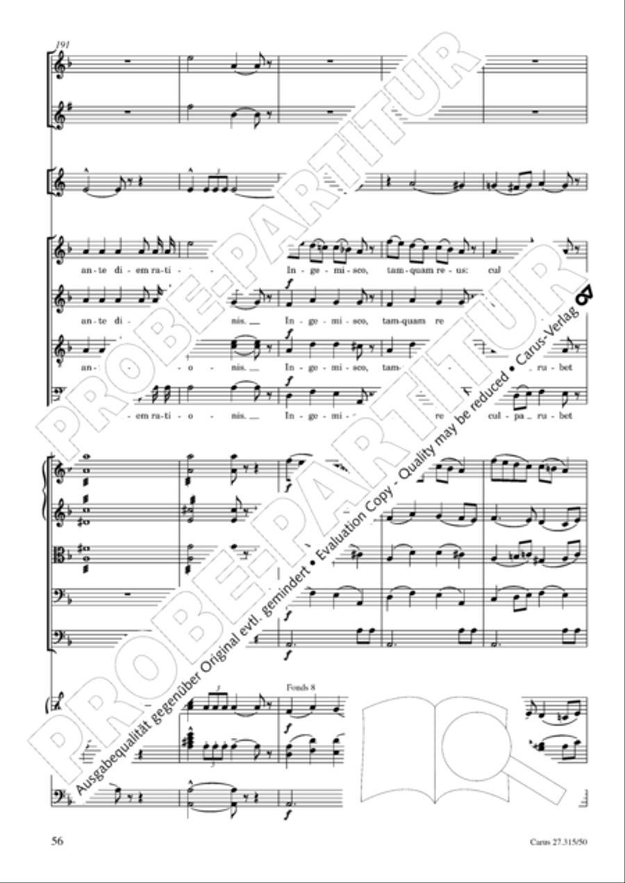 Requiem in C major 4-Part scores gallery preview page 59