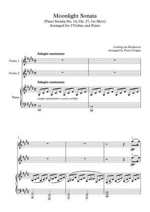 "Moonlight Sonata" - Op. 27, No. 2 (arr for 2 Violins & Piano) (Part of "I'll Second This" Series)